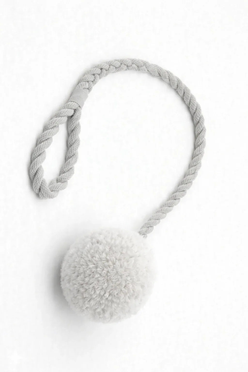 Juguete Tira y Afloja Pompón Lana Gris para Mascotas