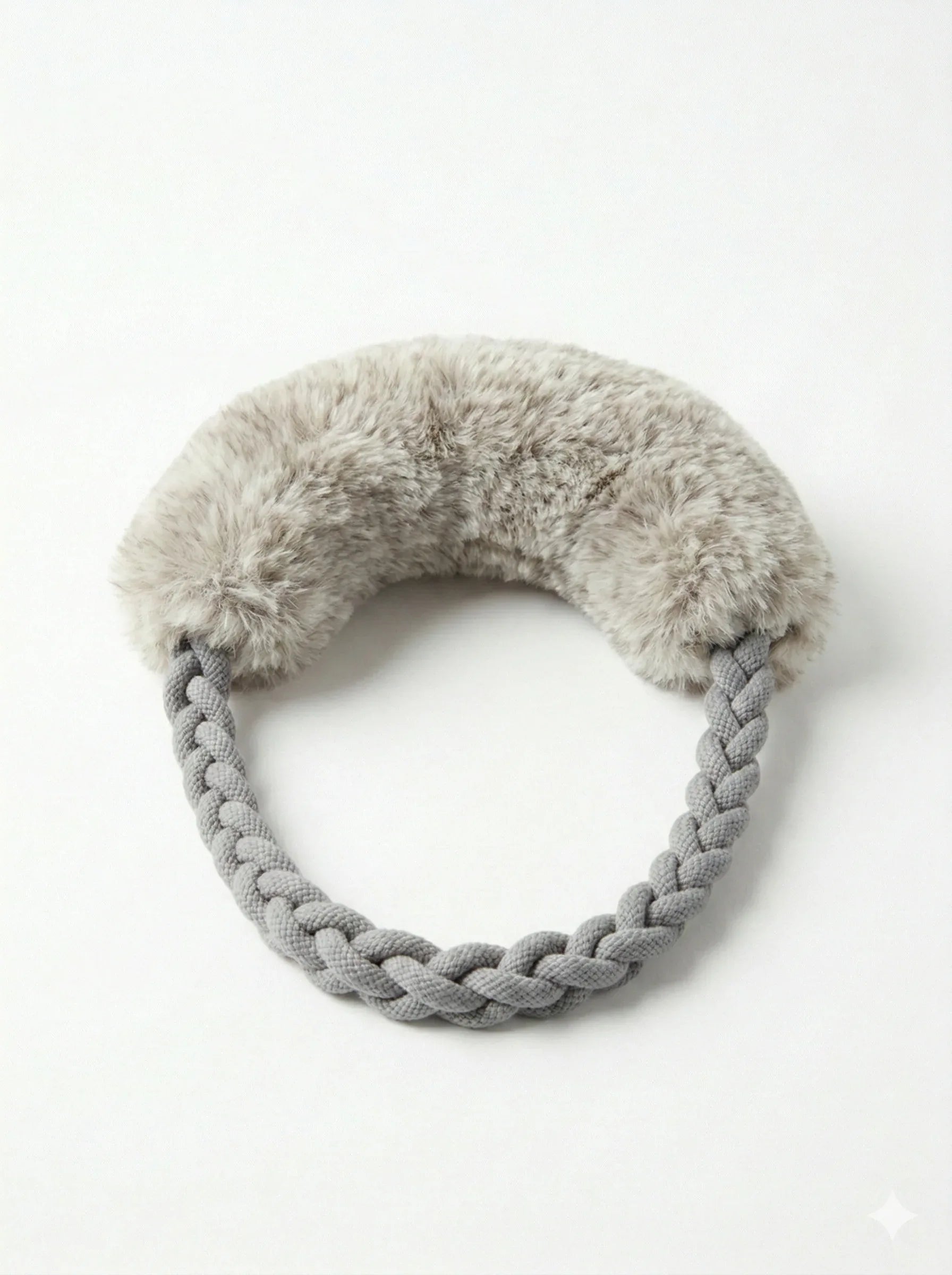 Juguete Tira y Afloja Lana Lazo Gris para Mascotas