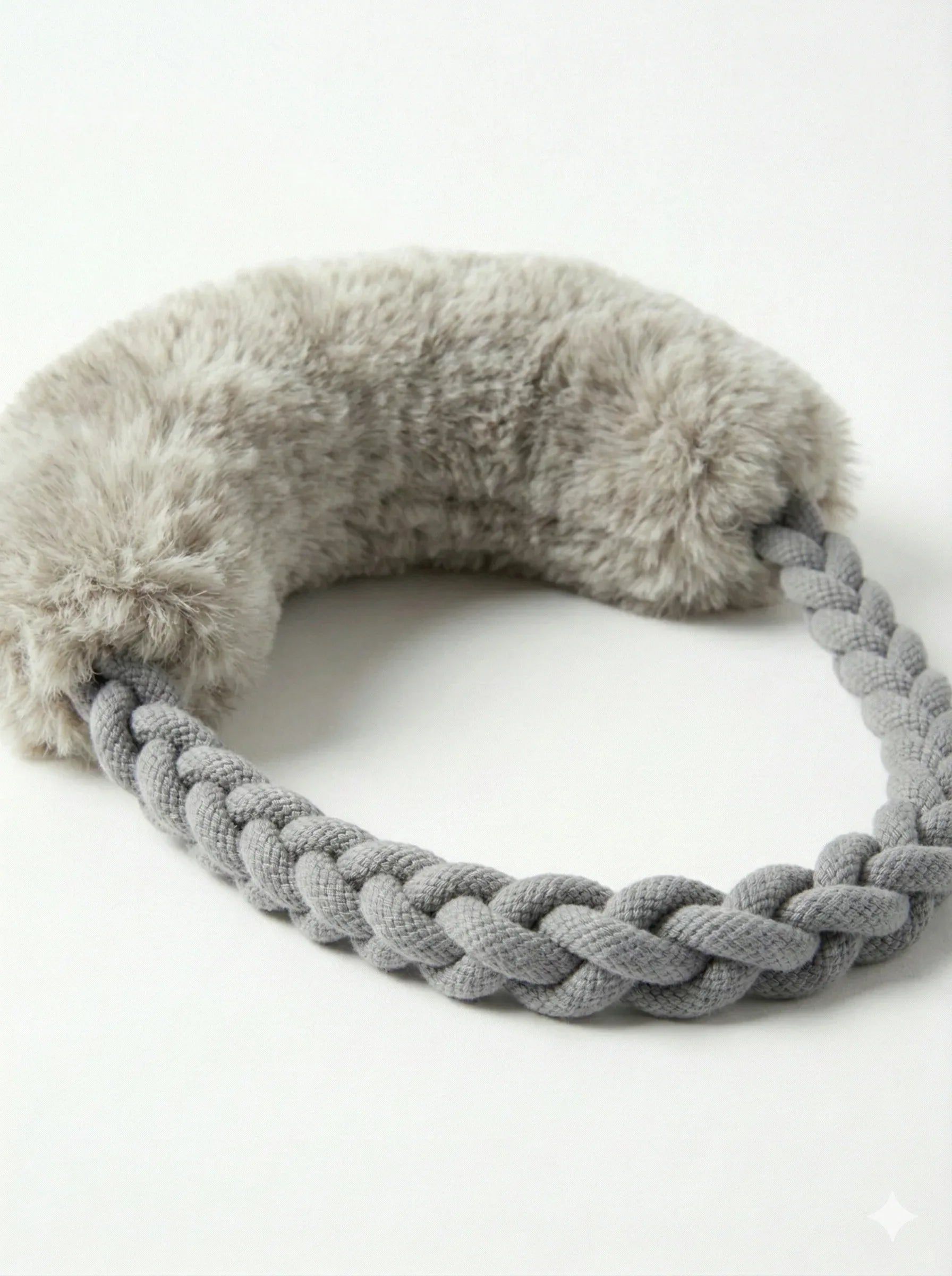 Juguete Tira y Afloja Lana Lazo Gris para Mascotas